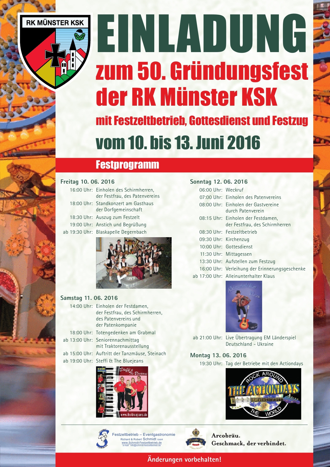 Plakat Gründungsfest RK Münster